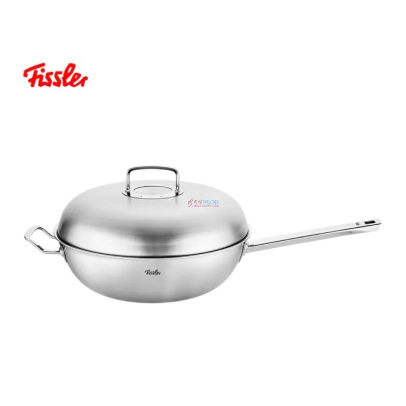 菲仕乐（Fissler）德国原装进口雅格菁选-带盖中式单柄多层炒锅32厘米