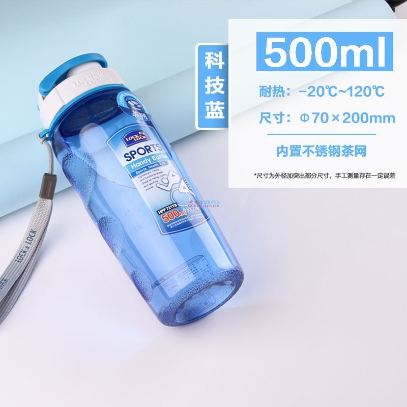 乐扣乐扣（LOCK&LOCK） 塑料水杯 500毫升 蓝色