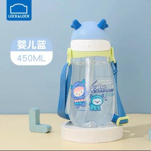 乐扣乐扣（LOCK&LOCK）可爱小怪兽儿童水杯ABF910BLU 450ML