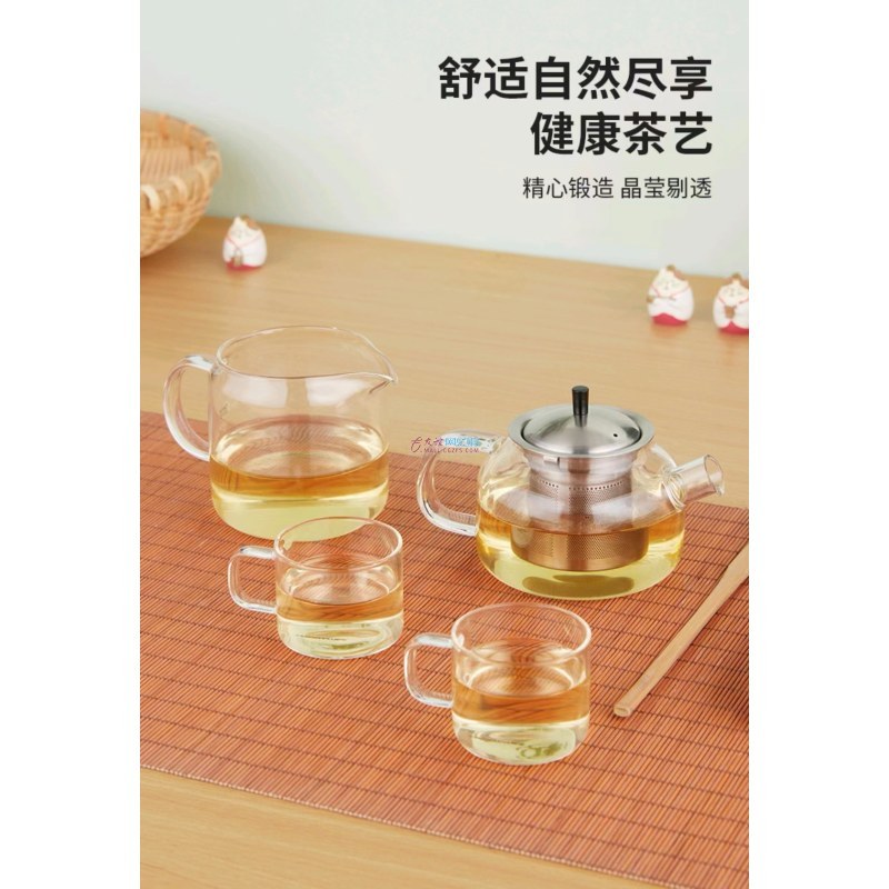 茶具八件套T-107：茶杯*6+公道杯*1+茶壶*1