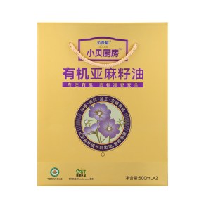 贝蒂斯 小贝厨房有机亚麻籽油礼盒（500毫升*2）