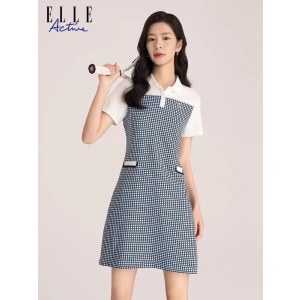 友谊奥莱—ELLE Active针织翻领连衣裙GJ3X06402326