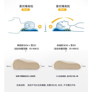 施力普 记忆棉枕活力枕（米黄色）买一送一