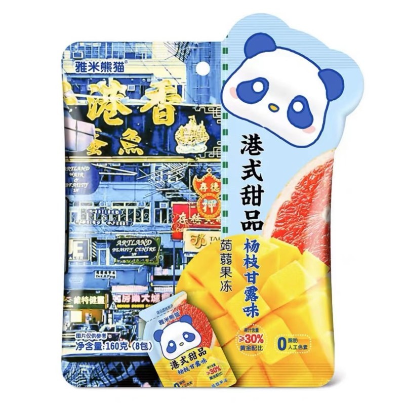 雅米熊猫 蒟蒻果汁果冻（杨枝甘露味）160g